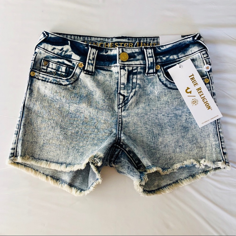 True Religion Denim Shorts Acid Wash 🔷
